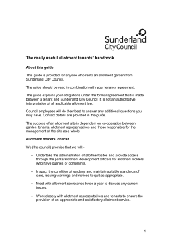 The really useful allotment tenants` handbook