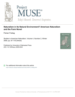 Naturalism in Its Natural Environment? American
