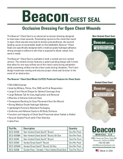 Occlusive Dressing For Open Chest Wounds