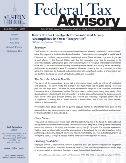 How a Not So Closely-Held Consolidated Group Accomplishes its