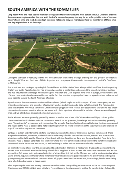 south america with the sommelier