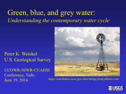 Green, blue, and grey water - Water Resources Research Center