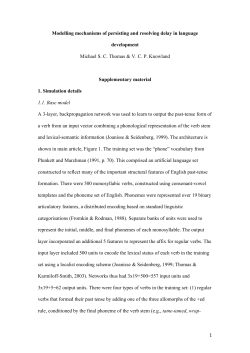 Modelling delay - Supplementary Material