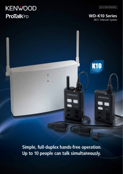 ProTalk DECT Brochure - Kenwood Communications