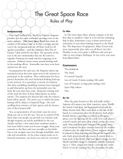 The Great Space Race Rules of Play