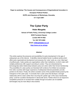 The Cyber Party - Government on the Web
