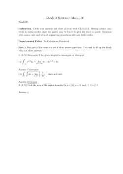 EXAM 2 Solution - WVU Math Department