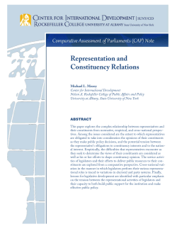 Representation and Constituency Relations