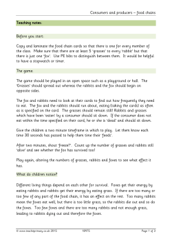 Consumers and producers