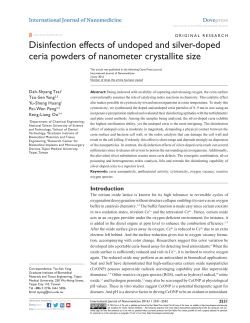 Disinfection effects of undoped and silver-doped