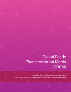 Digital Divide Characterization Matrix (DDCM)