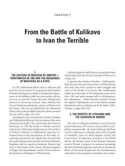 From the Battle of Kulikovo to Ivan the Terrible