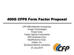 400G CFP8 Form Factor Proposal