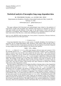 Statistical Analysis of Incomplete Long