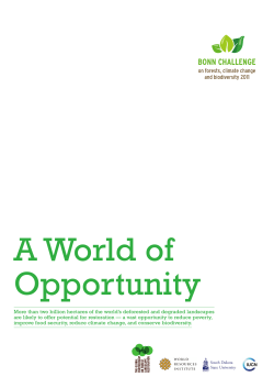 A World Of Opportunity - Global Partnership on Forest and