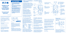 CAUTION Installing and Testing an Outlet Branch Circuit AFCI