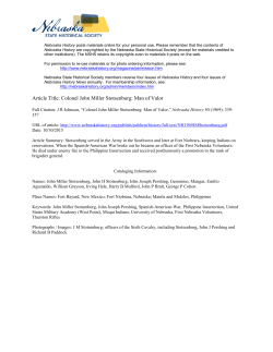 Colonel John Miller Stotsenburg - Nebraska State Historical Society