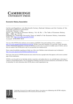 Cartels and Regulation: Late Nineteenth