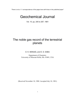 Geochemical Journal