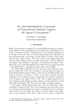 Do Anti-Individualistic Construals of Propositional