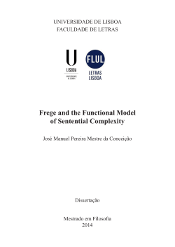 Frege and the Functional Model of Sentential Complexity