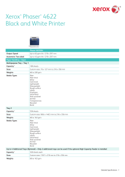 Xerox Phaser 4622 Specification Sheet