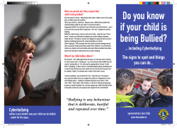 Do you know if your child is being Bullied?