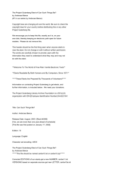 The Project Gutenberg Etext of Can Such Things Be? by Ambrose