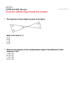 MATH-8 Exam [E-2BWJ5J] LPMS 8.6 SOL Review