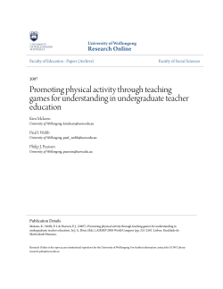 Promoting physical activity through teaching games
