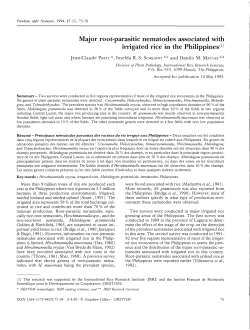 Major root-parasitic nematodes associated with irrigated rice in the