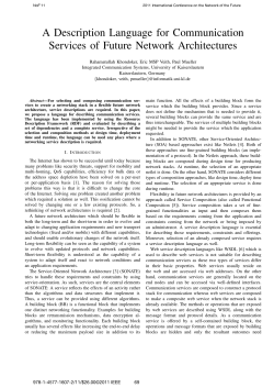 A Description Language for Communication Services of Future