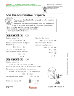 Use the Distributive Property