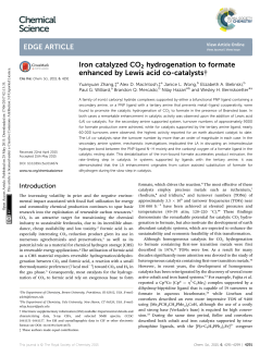 Iron catalyzed CO2 hydrogenation to formate enhanced by Lewis