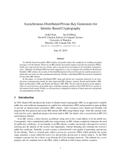 Asynchronous Distributed Private-Key Generators for Identity