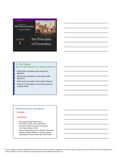 Ten Principles of Economics