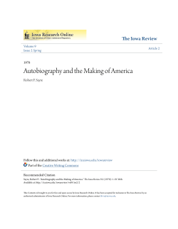 Autobiography and the Making of America
