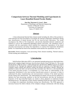 Comparisons Between Thermal Modeling and