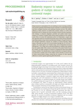 Biodiversity response to natural gradients of multiple stressors on