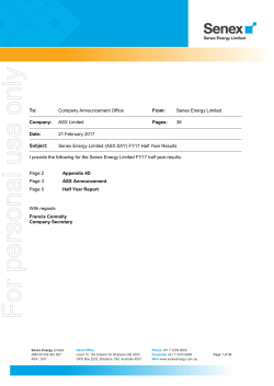 For personal use only