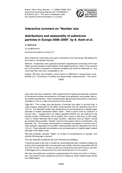 Interactive comment on &ldquo;Number size distributions and seasonality