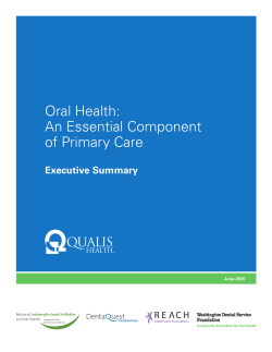 Oral Health: An Essential Component of Primary Care