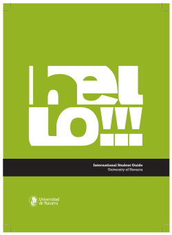 International Student Guide University of Navarra