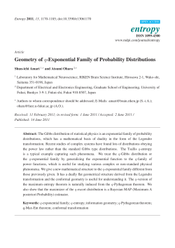 Geometry of q-Exponential Family of Probability Distributions