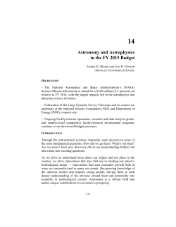 Astronomy and Astrophysics in the FY 2015 Budget