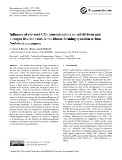 Influence of elevated CO2 concentrations on cell