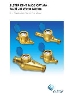 Elster Kent Optima 100 Water Meter Brochure