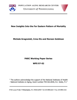 New Insights Into the Far Eastern Pattern of Mortality