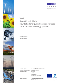 Smart Cities Initiative: How to Foster a Quick Transition Towards