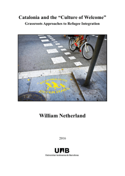 Grassroots Approaches to Refugee Integration William Netherland